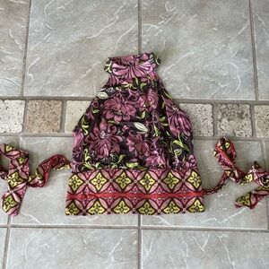 NEW Haute Hippie halter backless top soft pink brown green boho size XS 0 2